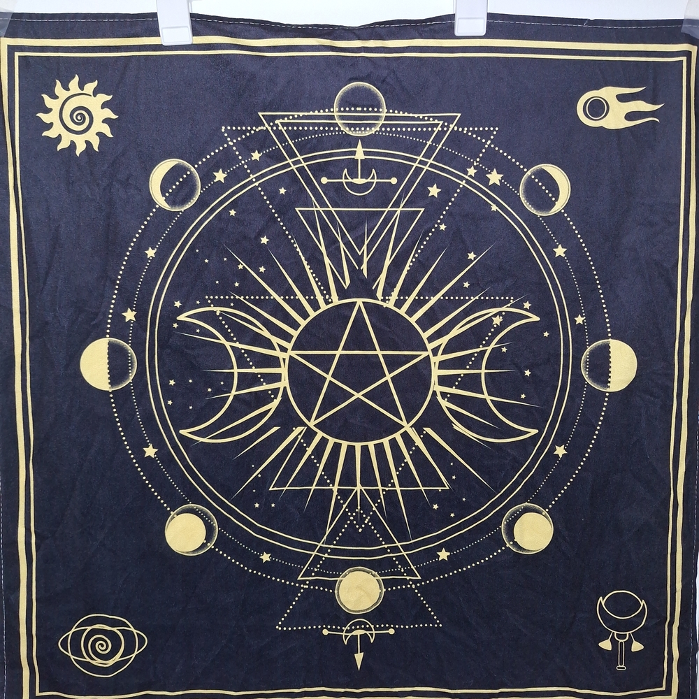 Source Unknown Black and Gold Tapestry Wall Decor
